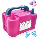 HXHWISE Elektrische Ballonpumpe,Elektrische Luftballonpumpe 220V 600W Inflatorgebläse Ballonpumpe,Doppeldüse Inflatorgebläse Tragbare Pumpe für Partys,Hochzeiten Geburtstag Deko
