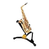 Donened Saxophonständer, Alt- / Tenorsaxophon Saxophon Halter Faltbarer Saxofonständer mit 2 Flötenklarinette Pegs für Klarinette