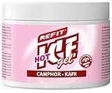 REFIT® Ice Gel mit Kampfer 500 ml, Extra Schmerzgel Kühlende Kraft von Menthol und die wärmende Wirkung von Kampfer, Warm & Kühlend, Für schwere Beine, Nacken und Hüften, Massage Creme, Regeneration