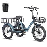 Fafrees F20 Mate [ Offiziell ] E-Bike Dreirad Klapprad mit 48V 18,2Ah Akku 110KM, E Bike Damen Hydraulische Scheibenbremsen, Elektrofahrräder 65N.m, Fat Ebike Herren 20 Zoll, Lastenfahrrad IPX5