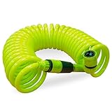 Amig - Spiralschlauch | aus Polypropylen | Ausziehbare Messung bis zu 7,5 m | Inklusive Bewässerungslanze, Adapter und 2 Spleißen | Pistaziengrün
