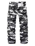 APTRO Herren Cargo Hose Camouflage Camo LT04 Grau 34