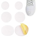 Self adhesive Repair Patches, 6 Stück Schuhabsatz Reparatur Sneaker Loch Reparatur Patch Runden Selbstklebender Fersen patch Schuh Mesh Flicken Fersenschutz Set für Sportschuhe, Stoffschuhe (Weiß)