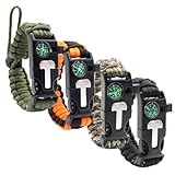 Avagiaforu 4 Stück Überlebensarmband, 5 in 1 Paracord...