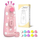 Baby Nagelfeile Elektrisch,Megainvo Baby Nagelscheren Nagelpflegeset Elektrische Nagelfeile Baby Erstausstattung Neugeborene Baby Nail Trimmer Elektrische Baby Nageltrimmer Maniküre Pediküre Set