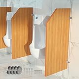 XRRJFYH Urinal Screen, 1 Stück Toilettentrennwand, Wandmontierter Urinal Sichtschutz Für Herren, Urinaltrennwand für Öffentliche Toiletten (Color : Natural)