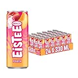 Rauch Eistee Peach | Erfrischendes Getränk aus Schwarztee und Hagebutte | Perfekter Durstlöscher | Ideal für Tee Trinker | Beste Qualität | 24x 330ml Dosen