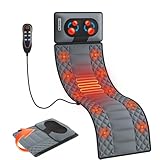 Massagematte mit Wärmefunktion, Massagesitzauflage mit 30 Massageköpfe 9 Vibrationsmotoren, Shiatsu Massagematte Ganzkörpermassage, Nacken und Schulter-Rückenmassagegerät Geschenke für Männer Frauen