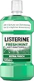 LISTERINE Fresh Mint (500 ml), antibakterielle Mundspülung mit ätherischen Ölen für einen frischen Atem, Mundwasser reduziert wirksam Zahnbelag und Mundgeruch