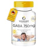 GABA 750mg Kapseln - Gamma-Aminobuttersäure - 100 Kapseln - hochdosiert & vegan | Warnke Vitalstoffe - Deutsche Apothekenqualität