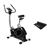 Christopeit Sport Ergometer Heimtrainer Eco 1000 inkl. Bodenschutzmatte - Generator, Magnet-Bremssystem, USB, Kinomap-App, bis 150kg Gewicht