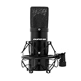 auna Pro MIC-900B, USB Kondensator-Mikrofon, Gaming-Mikrofon, Standmikrofon für Gesangs- und Sprachaufnahmen, PC & Studio, USB Mikrofon Mikro, 16 mm Kapsel, 320Hz - 18KHz, schwarz