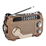 Radios Tragbares AM FM, 1000 mAh Am/Fm Kurzwellenradio – mit Taschenlampe, leichten kabellosen Lautsprechern, Outdoor-Ausrüstung für Camping, Wildnis, Überleben, Stromausfall, Sturmwarnung