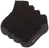 Camano Herren 5932 Sport Quarter 4 Paar Sportsocken, Schwarz (Black 05), (Herstellergröße: 43/46) (4er Pack)