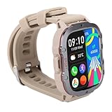 CHICIRIS Wasserfeste Smartwatch, Langlebige BT-Sportuhr mit 1,96-Zoll-TFT-Voll-Touchscreen für Sport und Alltag (Beige)
