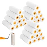 Euablfo 30 Stück Lackierwalze Set, 4 Zoll Malerrolle Klein, Schaumstoffrolle mit Hoher Dichte Farbroller Klein Set, für Möbel Malerei und Renovierung von Haushaltsprojekt