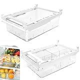 CAREDGO 2 Stk Ausziehbare Kühlschrank Schubladen Organizer...