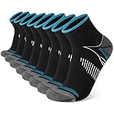 Fefod Kompressionsstrümpfe Damen Herren Knöchelstütze Laufsocken, Atmungsaktives Plantar Fasciitis Socken, Kompressionss Sneaker Socken Sportsocken, Linderung von Fußgewölbeschmerzen (41-45, 8 Paar)