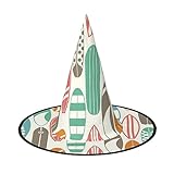 ZORIN Halloween Witches Hat Adult Wizard Hats Fancy Dress Colorful Surfboard Surfing Sport Witches Hat Halloween Costume Decors for Cosplay Party Pets Garden