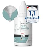 ReaVET TESTURTEIL SEHR GUT 09/23 Ohrentropfen mit kolloidalem Silber 50ml I 25ppm I Für Hunde und Katzen I Bei Ohrentzündungen, Juckreiz und Irritationen, Ohrenpflege, Ohrenhygiene, Gesunde Ohren