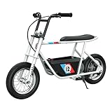 Razor Rambler 12-24V Elektro-Minibike im Retro-Stil, bis zu 14 mph, breite, luftgefüllte 12-Zoll-Reifen, drehmomentstarker 250-Watt-Motor, bis zu 40 Minuten Fahrzeit, für Kinder ab 13 Jahren