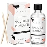 Makartt Nagelkleberentferner für Drucknägel, 50ml Nagellackentferner Professionelle Nagelspitzen Kunstnagel Acryl gefälschter Nagelkleber Falscher Nagelentferner gel nägel ohne Aceton