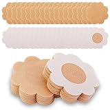 Sibba 40 Stück Brustwarzen-Pasties Abdeckung Aufkleber Blütenblätter Form Haut Brust Brüste Lift Brustwarzenabdeckungen Wasserdicht Schwimmen Sticky Wiederverwendbar BH Tape Dessous Frauen Beige