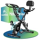 SLUNSE Heimtrainer Fahrrad, 2025 Neu Hometrainer Fahrrad mit stabilem Doppeldreieckrahmen, Klappbar Ergometer Heimtrainer mit 10dB extra Leise, Indoor Bike für Kardio-Training zu Hause, Bis 160KG