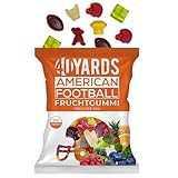 40YARDS American Football Gummibärchen Früchte Mix (175g Tüte) - Fruchtgummi in Football Form (Helm, Football, Tor, Schiedsrichter, Quarterback & Spielfeld) - NEUE REZEPTUR