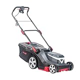 AL-KO Elektro-Rasenmäher 38.2 E Comfort, 38 cm Schnittbreite, 1600 W Motorleistung, 45 L Fangbox, angenehmer Doppelschalter, für Flächen bis 500 m², zentrale 6-fache Schwarz-grau