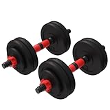 GORILLA SPORTS® Kurzhantel 2er Set 25kg Gusseisen 25 mm – Hantelset Guss aus Hantelstangen, Gewichte und Sternverschlüsse verstellbar