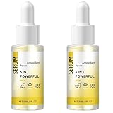 5-in-1 Anti-Aging-Gesichtsserum mit Vitamin C, Kollagen & Hyaluronsäure, Retinolpeptiden zur Faltenreduzierung, Pigmentfleckenkorrektur und straffender Essenz mit sofortiger Lifting-Wirkung. (2Stück)