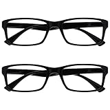 Die Lesebrille Unternehmen Schwarz Leser Wert 2er-Pack Herren Frauen UVR2092BK +1,00