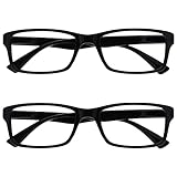 Die Lesebrille Unternehmen Schwarz Leser Wert 2er-Pack Herren Frauen UVR2092BK +1,00