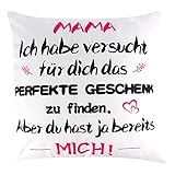 Rebundex Mama Geschenk für Kissenbezug Muttertagsgeschenk Geschenk Muttertag Mama Geburtstagsgeschenk für Mutter Muttertagsgeschenke Kissenbezug für Cama Sofá Silla 45cm*45cm