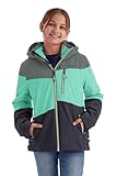 killtec Mädchen Funktionsjacke mit Kapuze und Schneefang/Outdoorjacke ist wasserdicht KOW 170 GRLS JCKT, dunkel peppermint, 152, 40927-000