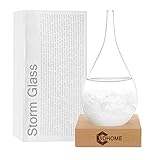 3DHOME Sturmglas, Mode Kreative Wassertropfen Glas Barometer, Wettervorhersage Flasche, Wetterstation,Verwendet für Heim- und Büro-Desktop-Dekoration, Weihnachtsgeschenke, Geburtstagsgeschenke (Small)