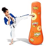 Novelty Place Aufblasbarer Boxsack Kinder - 4 Fuß hoch Freistehender Buddy - Hit & Bounce Back Air Bop Spielzeug Spaß für alle Altersgruppen Jungen Mädchen Kinder Fitness & Stressabbau