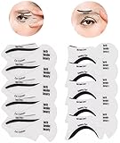 10er Set Eyeliner Schablonen, verschiedene Styles, schnell und zeitsparend, biegsam und handlich für Schule, Ausbildung, Büro