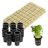 Steinwollwürfel – Hydrokultur-Starter-Plugs, effizientes Pflanzenmedium, Keimungs-Wachstumsschale, erdfreies Anzuchtset | Unterstützen Sie Gemüse, , Kräuter, Setzlinge, Balkon, Garten, Gewächsha