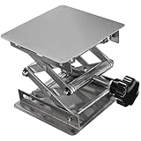 DOICAH Labor Hebebühne Hubtische Hebeplattform Edelstahl Lab Ständer Rack Scherenheber Lifter für Chemische Instrument (100mm * 100mm)