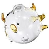 Abaodam Spardose Schweinform aus Borosilikat Transparente Mini Sparbüchse für Münzen und Scheine Dekoratives Sparglas für Schreibtisch Robust und Alltagstauglich