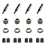 Fahrradventil Ersatz Set, 4 Stück Fahrradventil Adapter,Ventil-Mutter, Ventil-Kappen,Citybike, Hollandrad, für Standard Normal-Ventil Ersatz Reifenventile