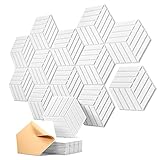 Hexagon Akustikpaneele Selbstklebend 12 Stück Schalldämmung Schallschutz Wand hoher Dichte Akustikpaneele für Wand Decken Holz & Tür Akustikschaumstoff