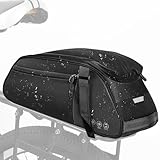 toptrek Gepäckträgertasche 8L Volumen, Fahrradtaschen für Gepäckträger mit Regenschutz, 3-In-1 Gepäckträgertaschen, Fahrradtasche Gepäckträger Abmessungen 38x16x15 cm (Gepäckträgertasche- 8L)