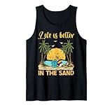 Das Leben ist besser im Sand Beach Volleyball Tank Top