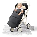 Universal Fußsack Kinderwagen Winter, Baby Fußsack, Fußsack Buggy, Winterfußsack Kinderwagen mit Reißverschluss, Fußsack Babyschale, Winterfußsack Buggy mit Fleece für Von 0-3 Jahren Baby