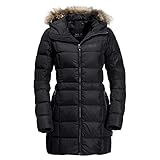 Jack Wolfskin Damen BAFFIN ISLAND COAT winddichter Daunenmantel, schwarz, L