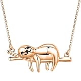 Riiichflowshop Schlichte Halskette mit Tier-Anhänger, Schmuck, Choker, verstellbare Kette, modisches Accessoire für Damen und Mädchen