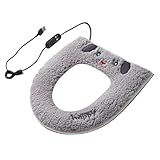 WC-Sitzheizung, Stromversorgung über USB, mit 5 Temperatureinstellungen, waschbarer elektrischer WC-Sitzbezug, für Badezimmer, Haus, Wohnung im Winter und bei kaltem Wetter